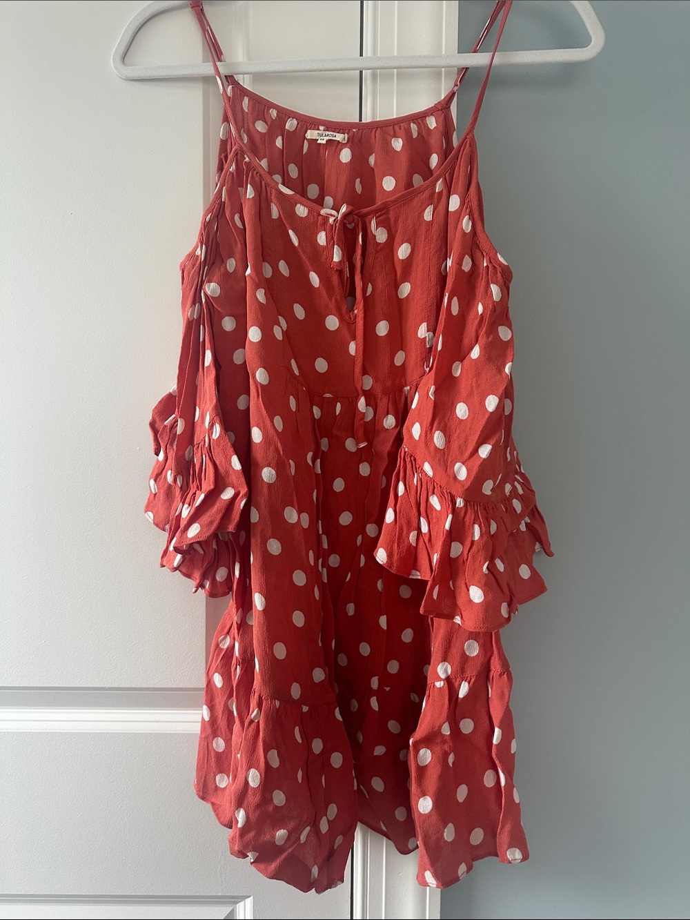 Tularosa Red Polka cover up dress size XS